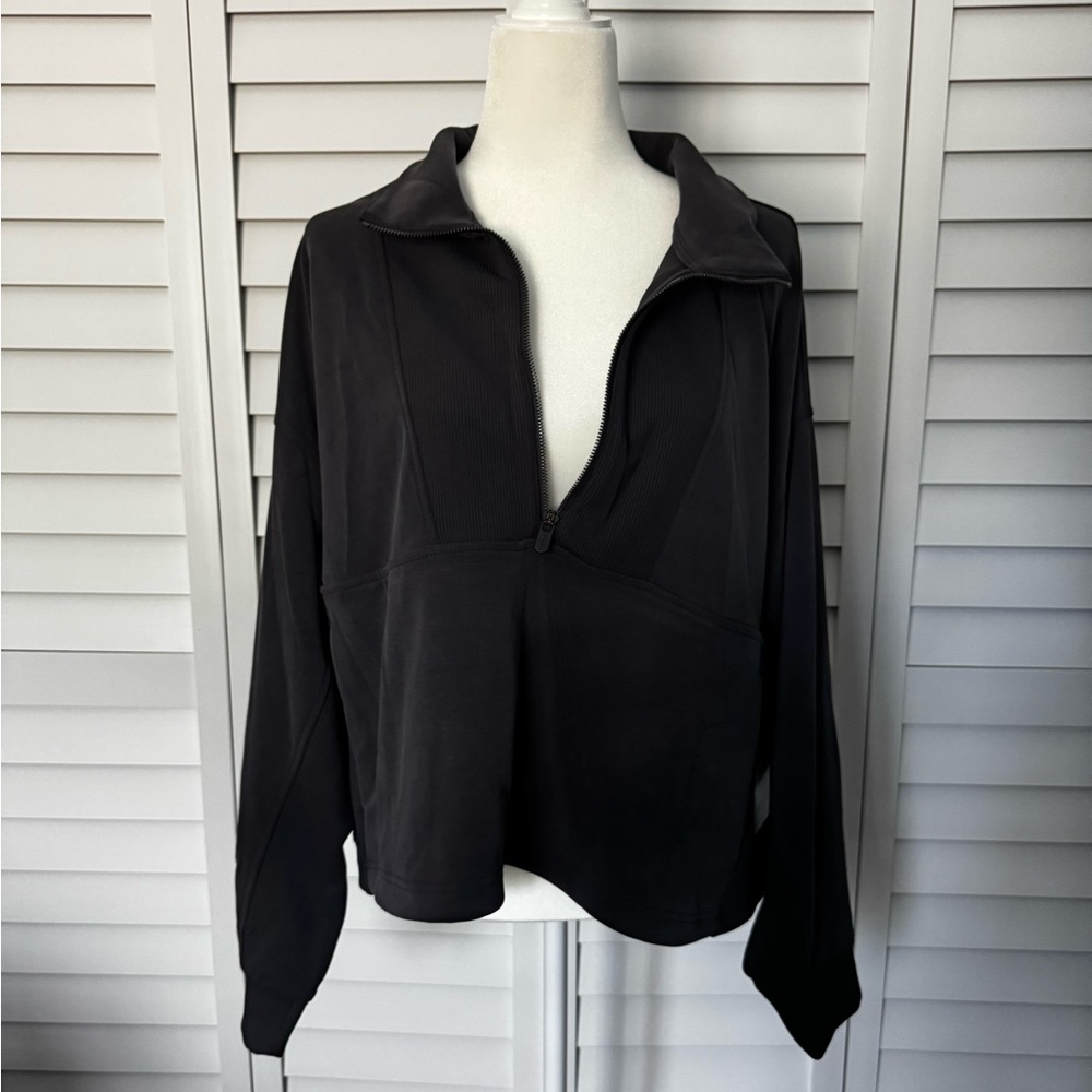 NWT Athleta SeaSoft Ribbed 1/4 Zip Popover